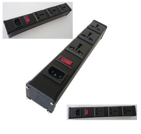 Unidade de distribuição de poder do PDU do armário com a barra do poder do interruptor/tomada do universal 3