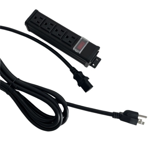 15A 125V Capacidade de saída 4 US Outlet com serviço OEM opcional, Metal Shell PDU, Power Strip