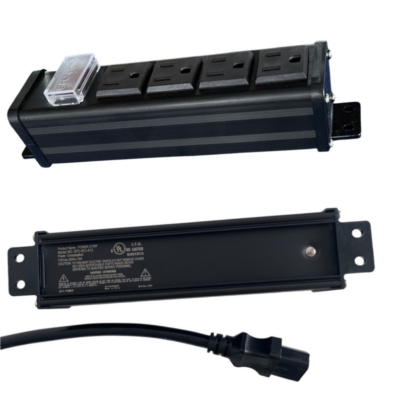 15A 125V Capacidade de saída 4 US Outlet com serviço OEM opcional, Metal Shell PDU, Power Strip